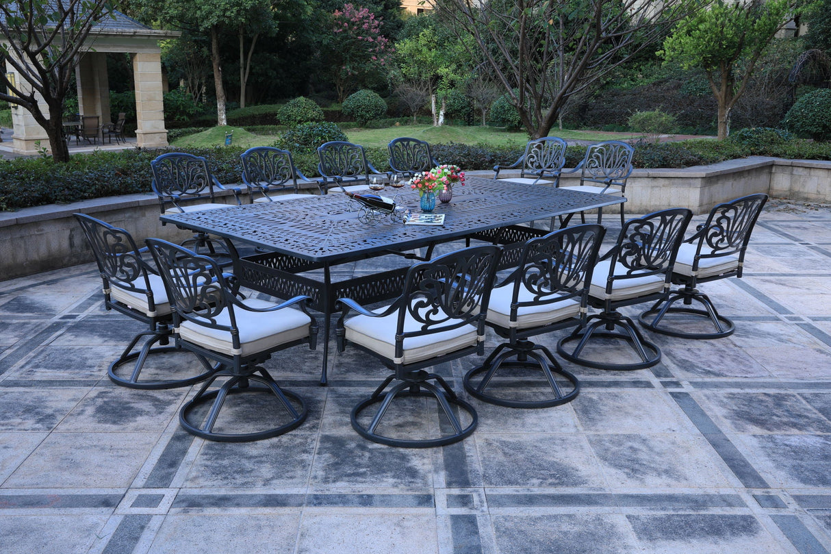 Rectangular Metal Dining Set With Cushions by Couch.com