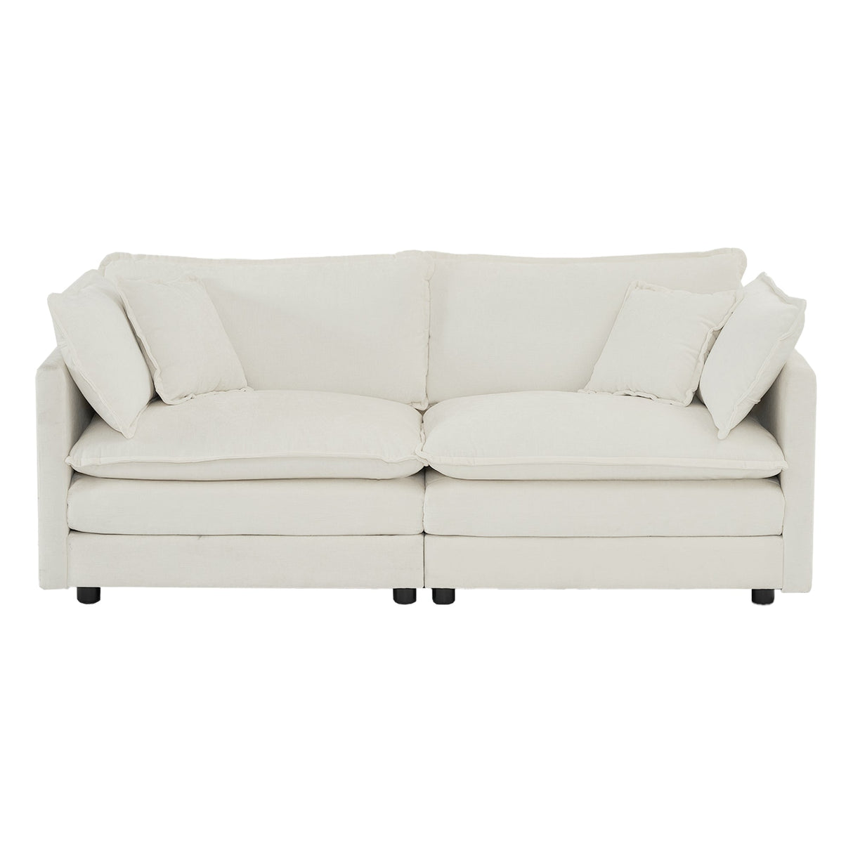Sofa Set of 2 Chenille Couch, 2+3 Seater Sofa Set Deep Seat Sofa