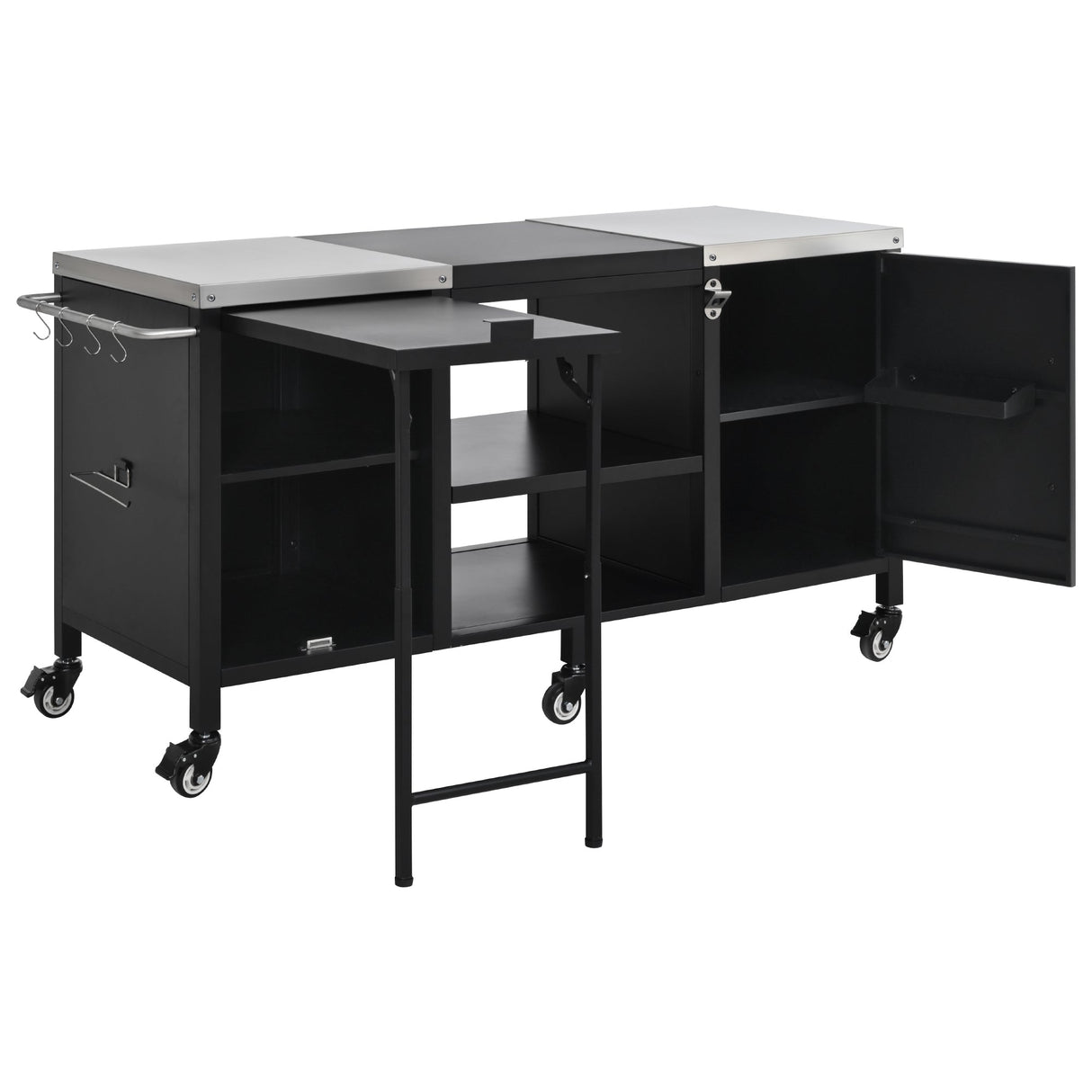 K&K 72.4' Large Grill Table for Big Green Egg