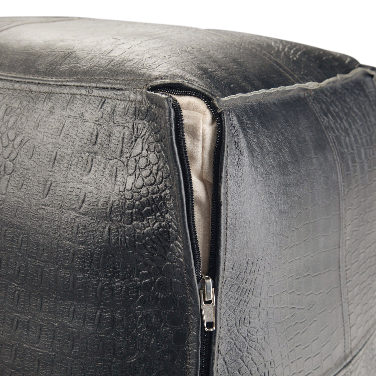 Bowen - Square Pouf - Black by Couch.com