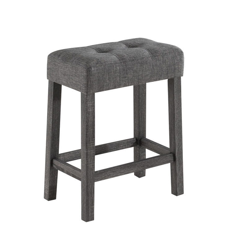 Lux - 3 Piece Counter Height Pub Table With Tufted Linen Stools (Set of 3) by Couch.com