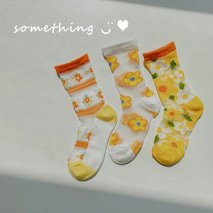 Children's Socks Summer Color Matching Plaid Korean Baby