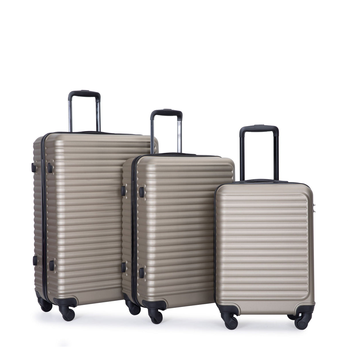 3 Piece Luggage Sets Lightweight Suitcase With Two Hooks, Spinner Wheels, Tsa Lock by Couch.com