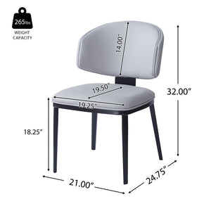 5 Pieces Modern Faux Leather And Metal Dining Set by Couch.com