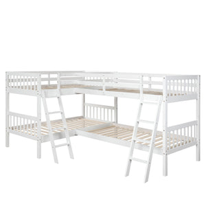 L Shaped Bunk Bed With Ladder by Couch.com