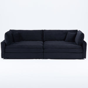 2 Throw Pillows, Four Backrests, Opening Up A New Style For The Living Room's Casual Area - Black by Couch.com