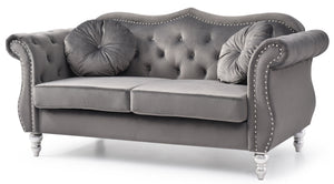 Stylish Flared Arm Loveseat by Couch.com