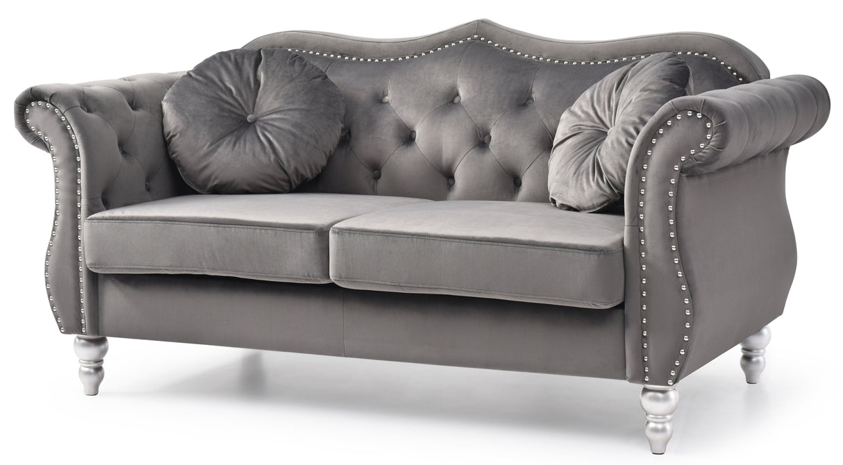 Stylish Flared Arm Loveseat by Couch.com