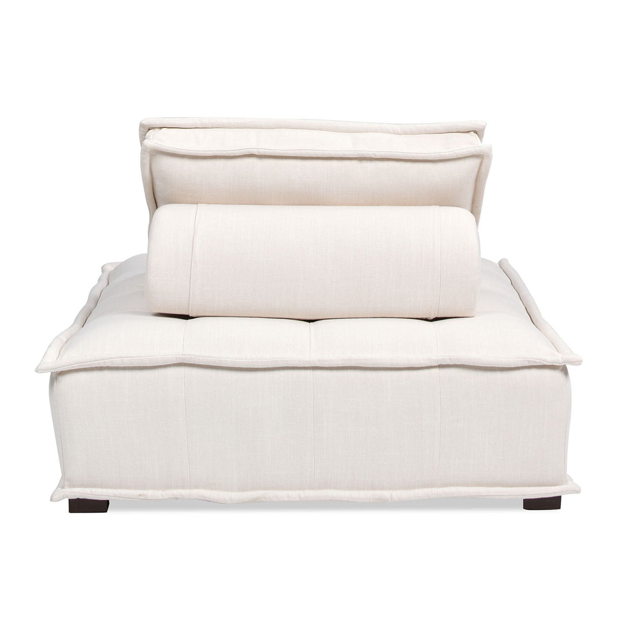 Arwen - Square Modular Pillow Back Lounge Chair - White Beige by Couch.com