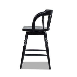 Breda - Turned Bubble Spindle Low Back Counter Stool - Black by Couch.com
