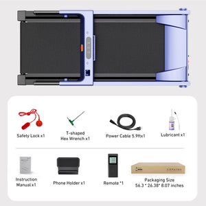 DeerRun A1 Series 6% Incline Foldable Treadmill——Upgraded Chip & NFC Support | 300Lbs-350Lbs, 7.5mph-10mph