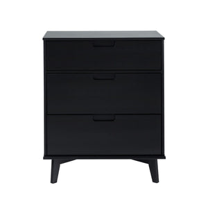 Mid Century Modern 3 Drawer Dresser - Black by Couch.com
