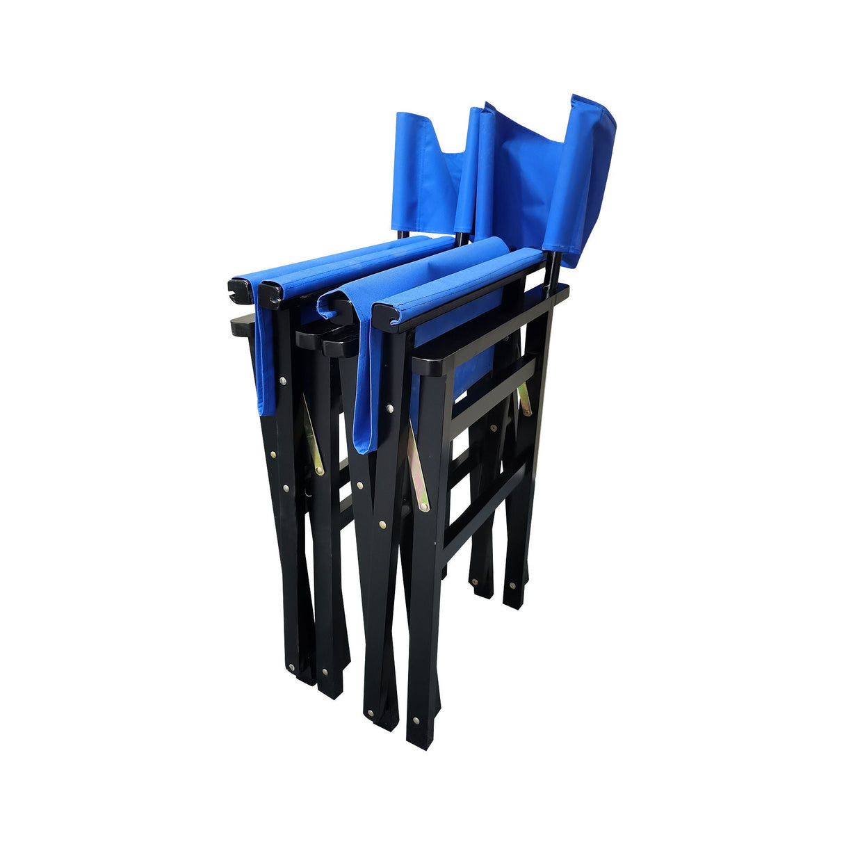 Folding Chair Wooden Director Chair Canvas Folding Chair Folding Chair (Set of 2) - Blue by Couch.com