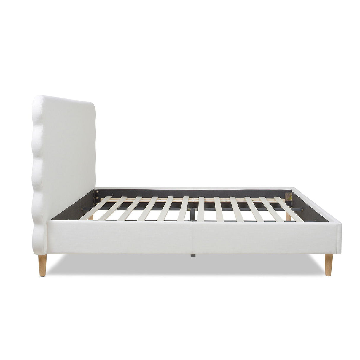 Stockholm - Modern Wavy Headboard Platform Bed by Couch.com