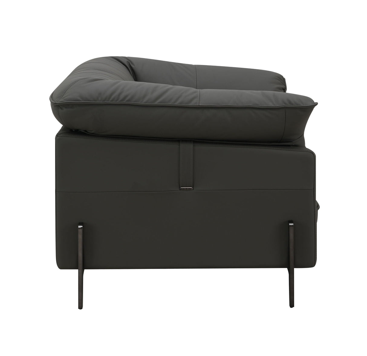 Tadi Top Grain Leather Chair - Black