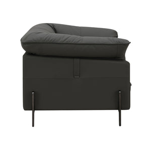 Tadi Top Grain Leather Chair - Black