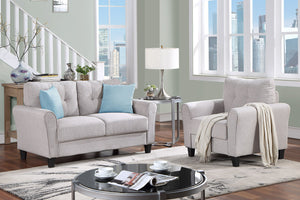 Modern Living Room Sofa Set Linen Upholstered Couch Furniture For Home Office by Couch.com