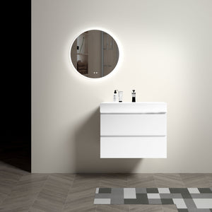 Alice - Bathroom Vanity With Large Storage, Sink Wall Mounted Floating Bathroom Vanity For Modern Bathroom, One-Piece Sink Basin Without Drain And Faucet by Couch.com