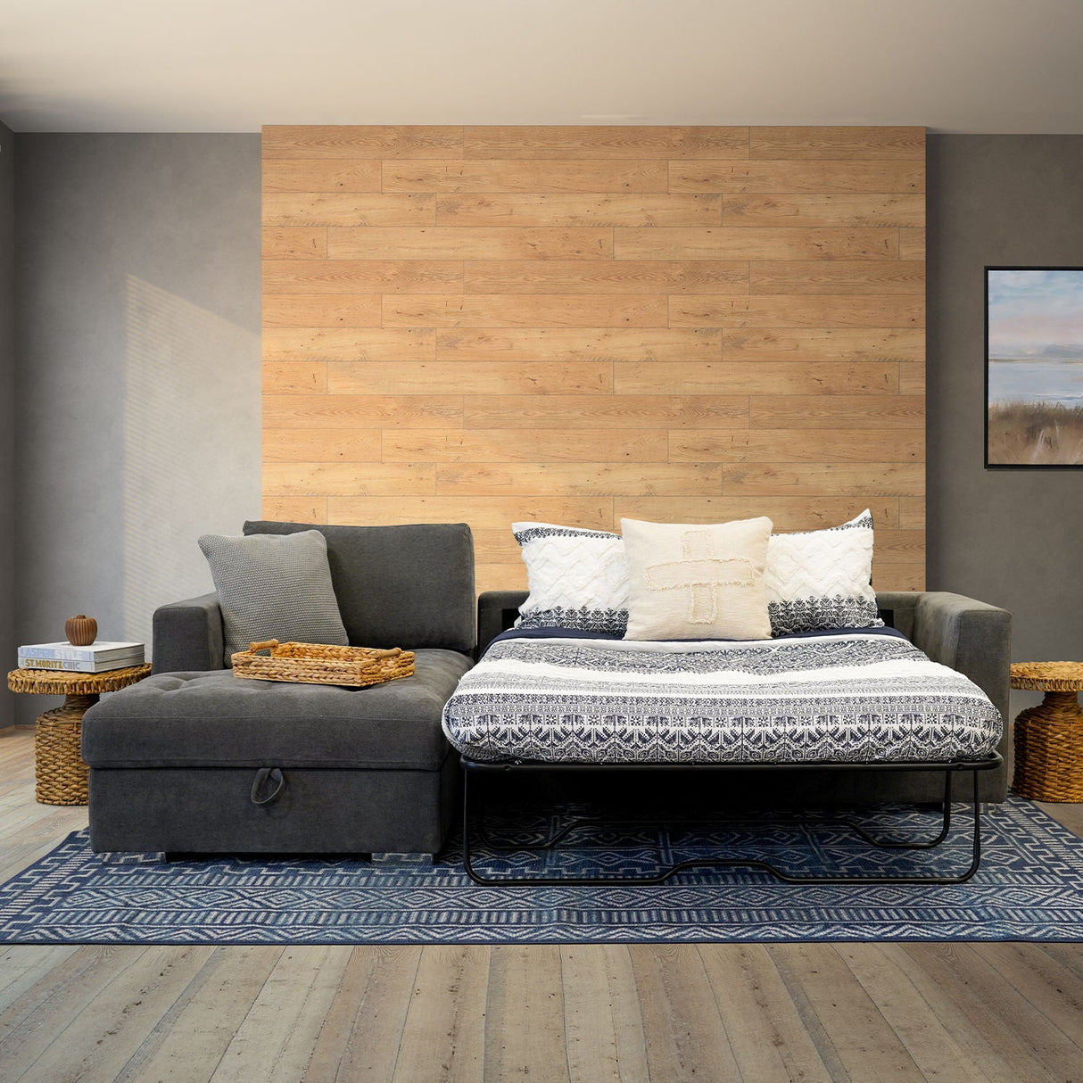 Tacoma - Sectional With Storage And Pullout Bed by Couch.com