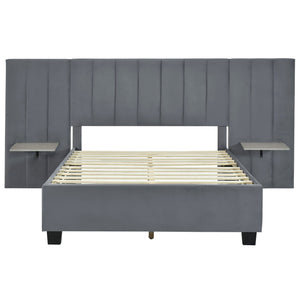 Upholstered Platform Bed With Big Headboard by Couch.com