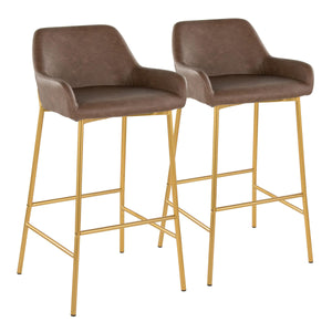 Daniella - Contemporary / Glam Fixed Height Bar Stool (Set of 2) by Couch.com
