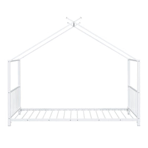 Metal House Platform Bed With Modern Design And Durable Frame