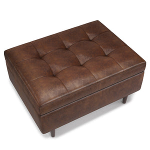 Shay - Large Square Coffee Table Storage Ottoman Mid-Century Style by Couch.com
