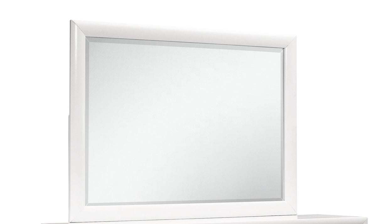 The Civic - Mirror is a rectangular mirror featuring a white frame set against a plain white background.