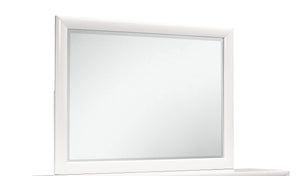 The Civic - Mirror is a rectangular mirror featuring a white frame set against a plain white background.