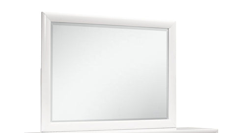 The Civic - Mirror is a rectangular mirror featuring a white frame set against a plain white background.