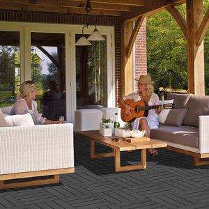 Plastic Interlocking Deck Tiles, Waterproof All Weather Use by Couch.com