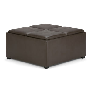 Avalon - Square Coffee Table, Storage Ottoman by Couch.com