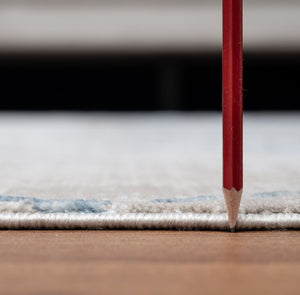 Elegance - 5'3" X 7'3" Area Rug - Blue, Polyester by Couch.com