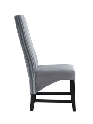 Kini - Corduroy Side Chair (Set of 2) - Black / Gray by Couch.com