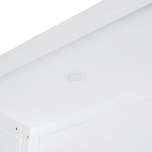 Murphy Wall Bed With Shelves, Wardrobe And LED Lights by Couch.com