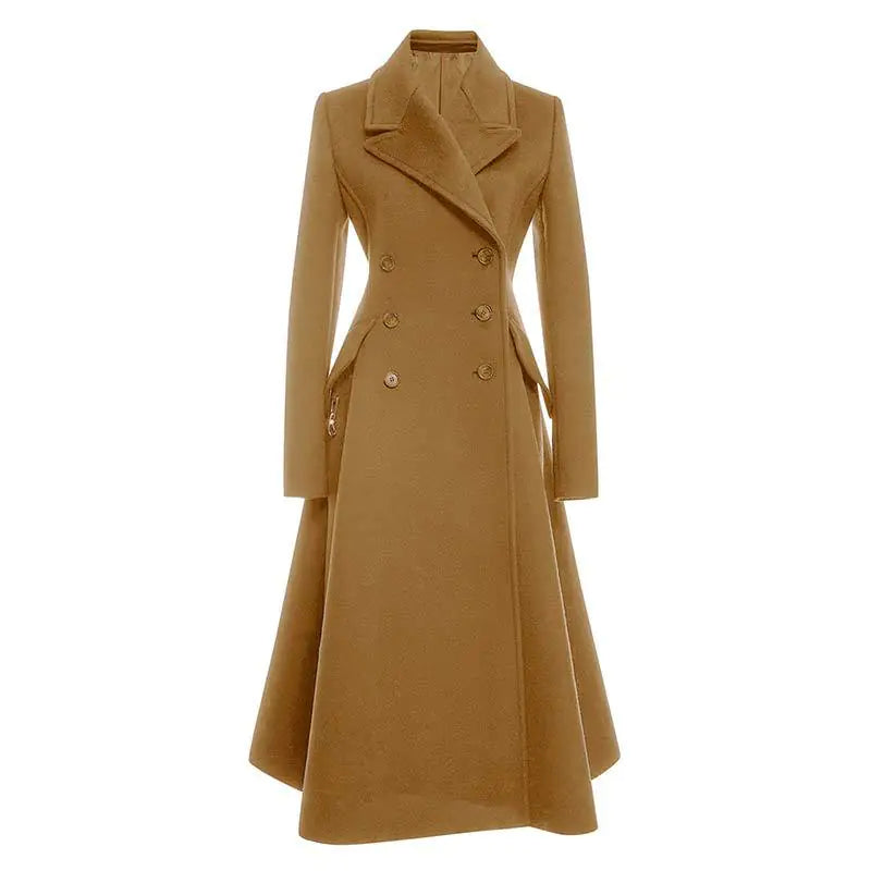 Elegant Slim Fit Women's Wool Coat