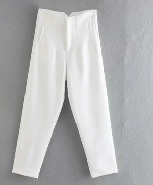 Elegant High Waist Pencil Trousers for Women