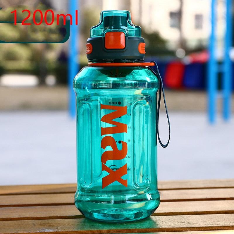 1.2 Liter Large Capacity Sport Water Bottle with Rope Durable Portable Gym Fitness Outdoor Drinking Plastic Bottles Eco-Friendly Plastic Cup Men's high Temperature Resistant Large Capacity Outdoor Portable Water Bottle Sports Fitness Water Bottle