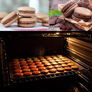 1-2pc/set Large Macaroon Kit Silicone Mat Non-Stick Baking Mold Set 48 Capacity Pot Cake Decorating Supplies Macaron Silicone Mat Non-Stick Silicone Macaron Reusable Baking Mold Set