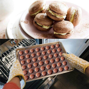1-2pc/set Large Macaroon Kit Silicone Mat Non-Stick Baking Mold Set 48 Capacity Pot Cake Decorating Supplies Macaron Silicone Mat Non-Stick Silicone Macaron Reusable Baking Mold Set