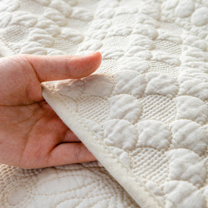 Cotton Quilted Sofa Cover, Non-Slip Couch Protector Fits Backrest, Seat & Armrest
