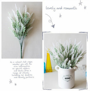 1 Bundle Artificial Lavender Fake Flowers Wedding Bouquet Home Kitchen Office Table Centerpieces Arrangements Decor