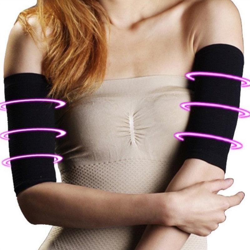 1 Pair Arm Sleeve Weight Loss Calories Slim Slimming Arm Shaper Weight Loss Fat Burning Wrap Bands Massager Sleeve Wrap Weight Loss Fat Burning Running Arm Warmers Comfortable Soft Arm Cover For Indoor And Outdoor