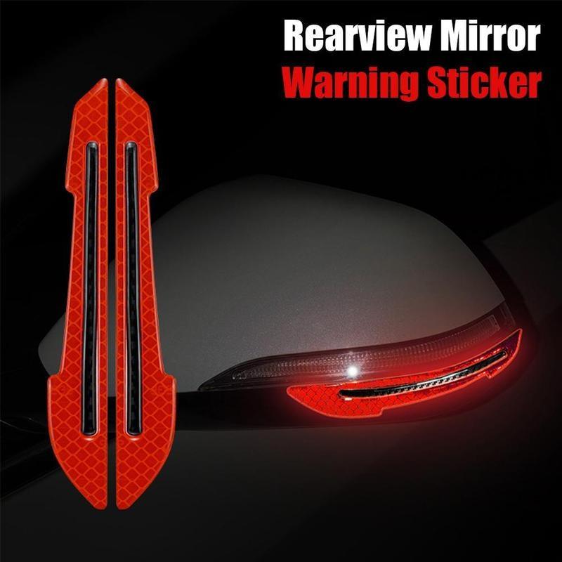 1 Pair Car Rearview Mirror Reflective Sticker Car-styling Safety Warning Reflective Sticker Car Rearview Mirror Decorative Strip Reflective Car Stickers Set Rearview Mirror Reflective Warning Stickers Car Side Reflective Stickers