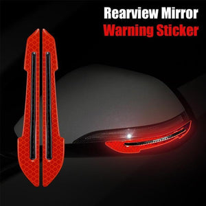 1 Pair Car Rearview Mirror Reflective Sticker Car-styling Safety Warning Reflective Sticker Car Rearview Mirror Decorative Strip Reflective Car Stickers Set Rearview Mirror Reflective Warning Stickers Car Side Reflective Stickers