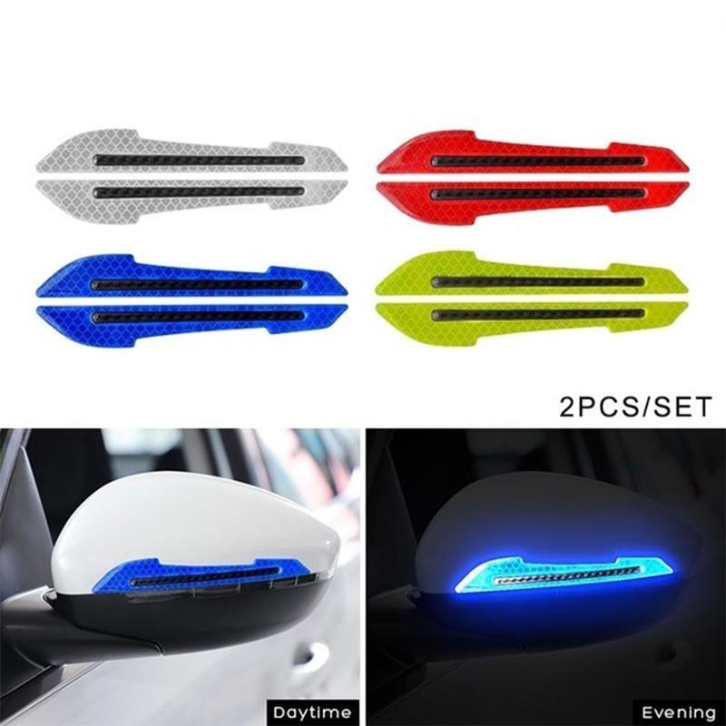 1 Pair Car Rearview Mirror Reflective Sticker Car-styling Safety Warning Reflective Sticker Car Rearview Mirror Decorative Strip Reflective Car Stickers Set Rearview Mirror Reflective Warning Stickers Car Side Reflective Stickers