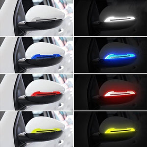 1 Pair Car Rearview Mirror Reflective Sticker Car-styling Safety Warning Reflective Sticker Car Rearview Mirror Decorative Strip Reflective Car Stickers Set Rearview Mirror Reflective Warning Stickers Car Side Reflective Stickers