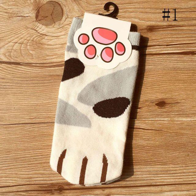 1 pair New Lady Girls Summer Winter Candy Color Kawaii Cute Socks Cartoon Cute Cats Paw Kitty Claws Ankle Short Socks Cute Paw Casual Ankle Socks For Men And Women