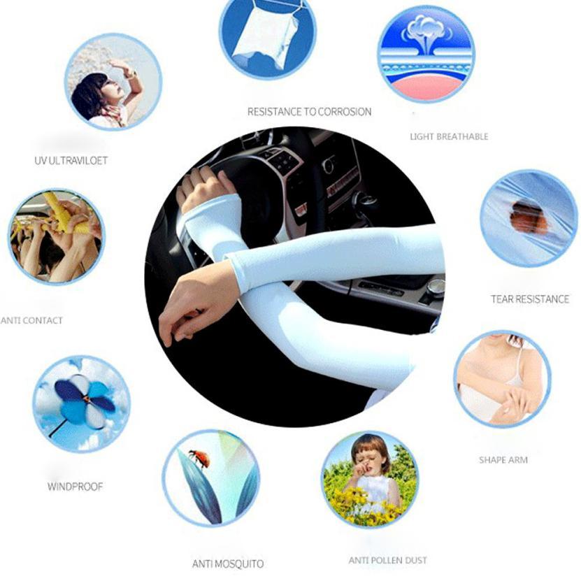 1 Pair One Size Women Cooling Anti-UV Arm Sleeves Girls Sun Protection Arm Covers For Ladies Running Riding Outdoor Sports UV Protection Cooling Arm Sleeves Women Outdoor Activities Workout Arm Sleeve