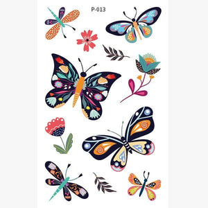 1 Pc Butterfly 3D Temporary Tattoo 52 Style Waterproof Butterfly Tattoos Stickers Temporary Colorful Design For Womens